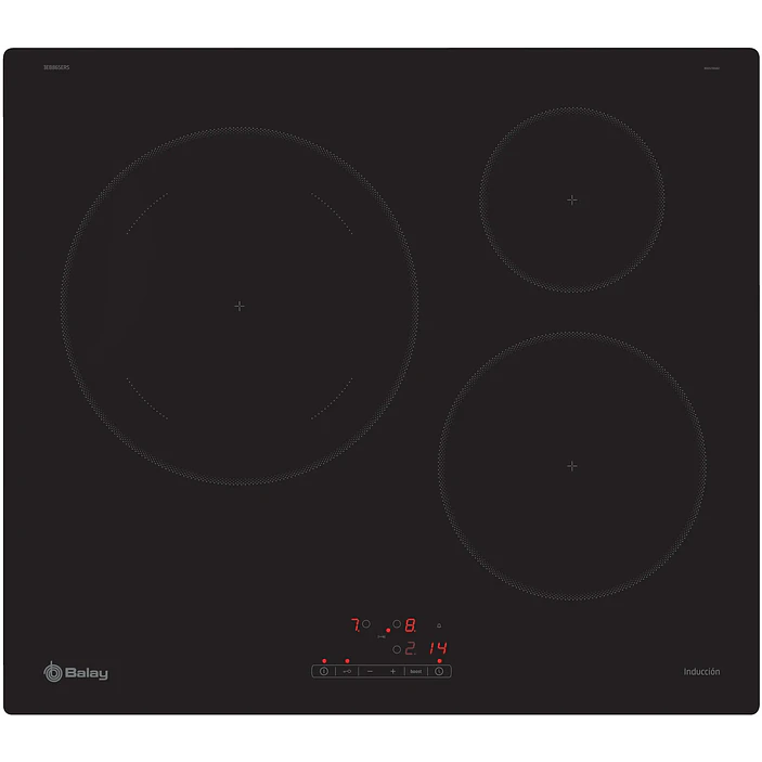 Placa de Inducción BALAY Negra 60 cm Sin Perfiles · 3EB865ERS 1