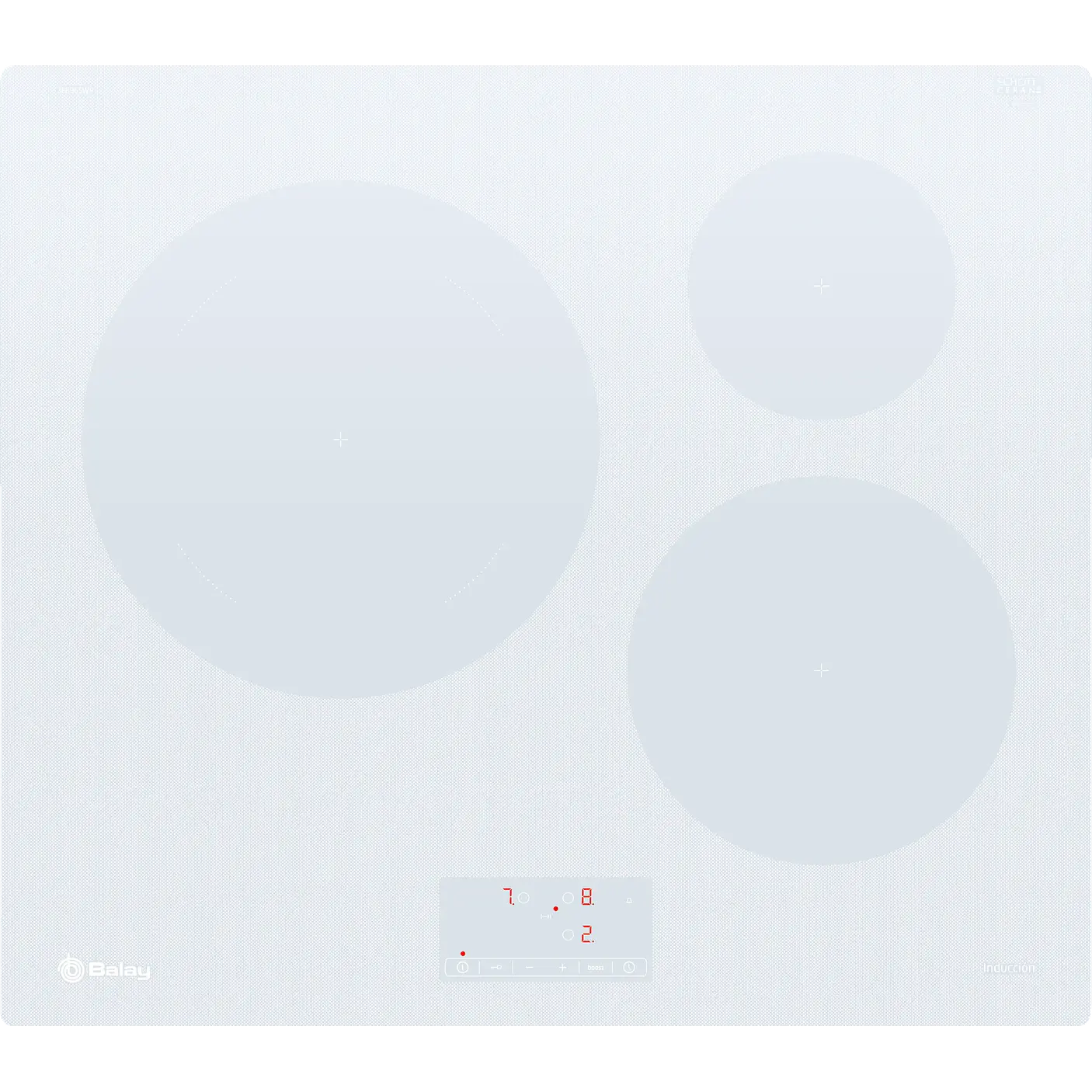 Placa de Inducción BALAY Blanco Hielo 60 cm Sin Perfiles · 3EB965WR 1
