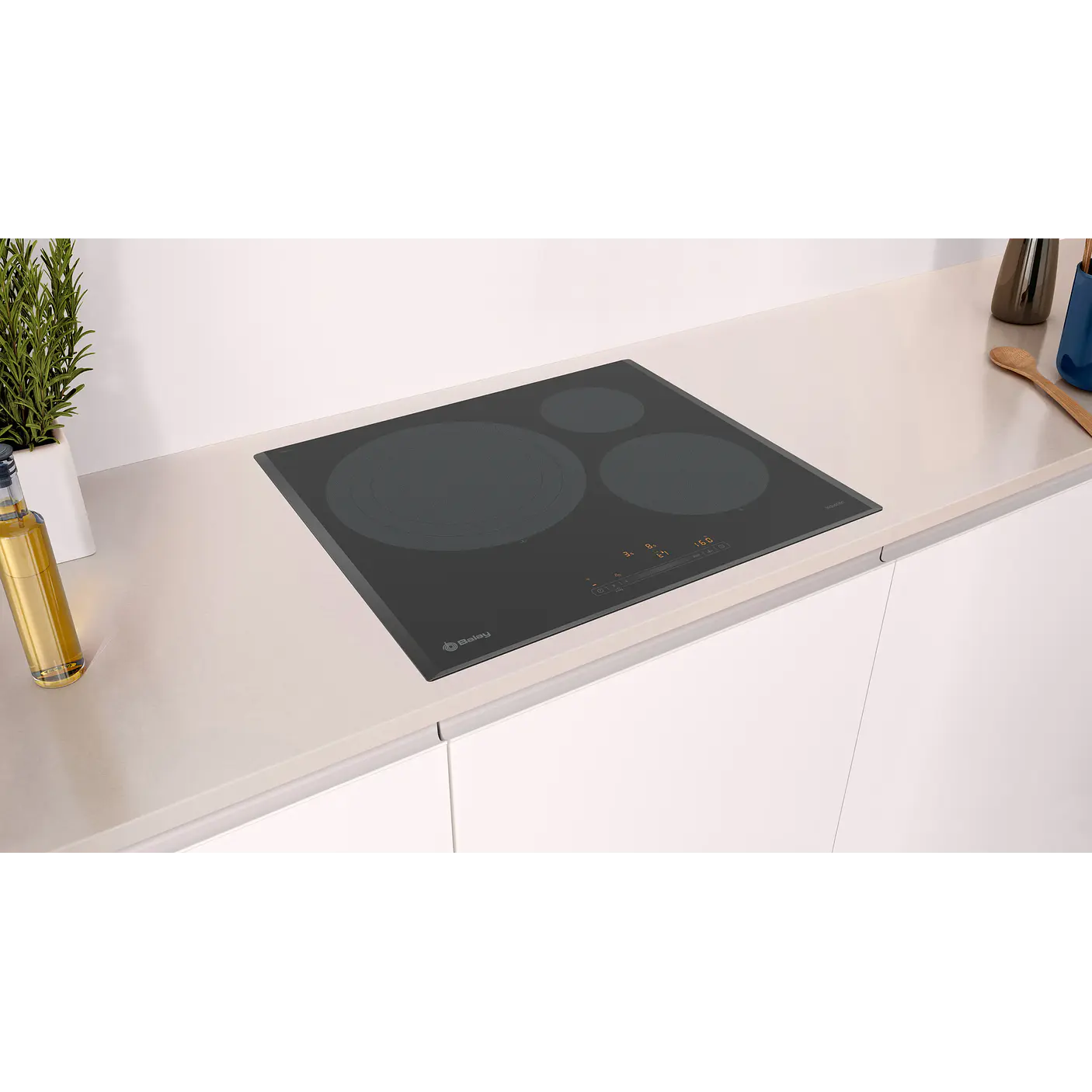 Placa de Inducción BALAY Negra 60 cm Sin Perfiles · 3EB967LH 3