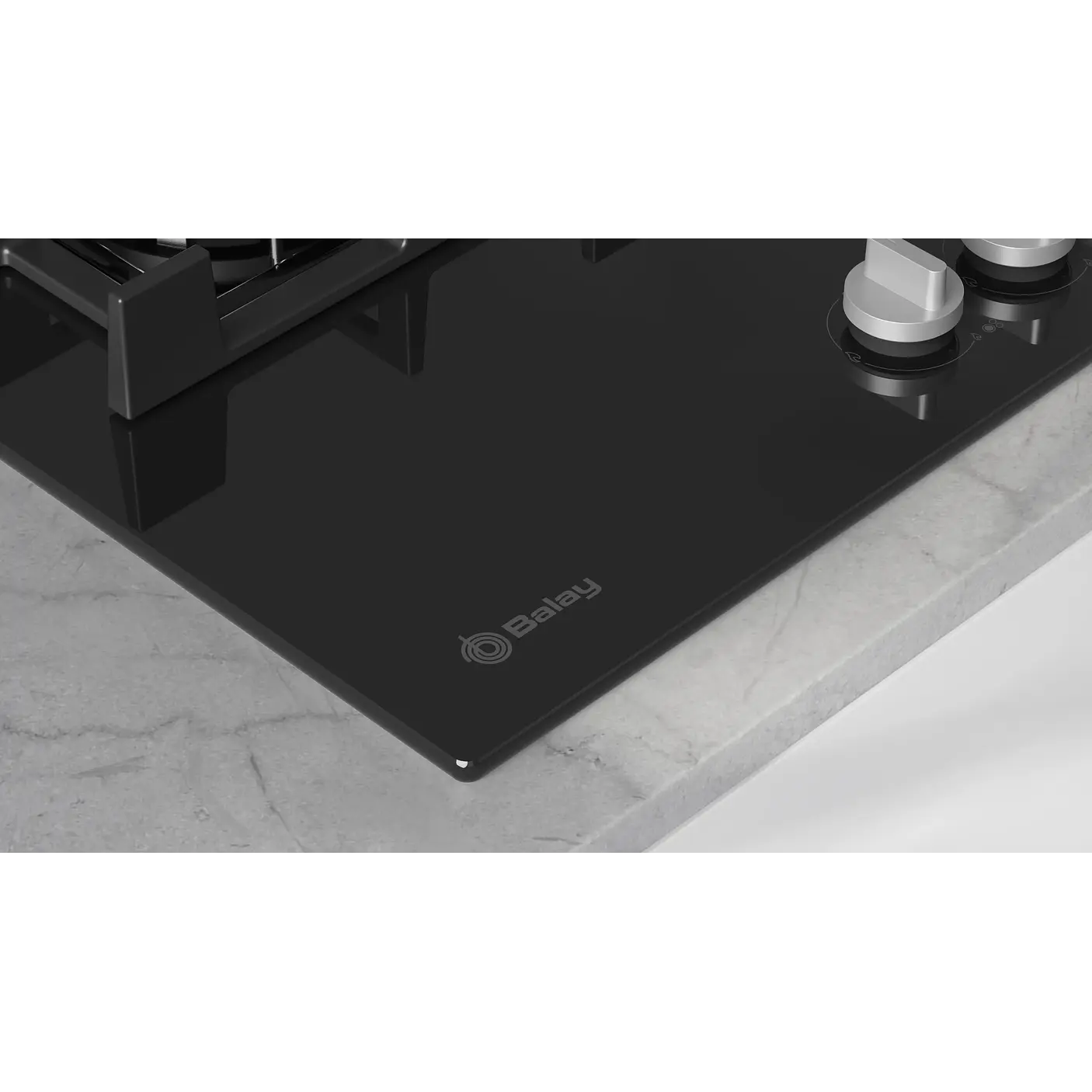 Placa de Gas BALAY Cristal Templado Negro 60 cm · 3ETG563QB 4