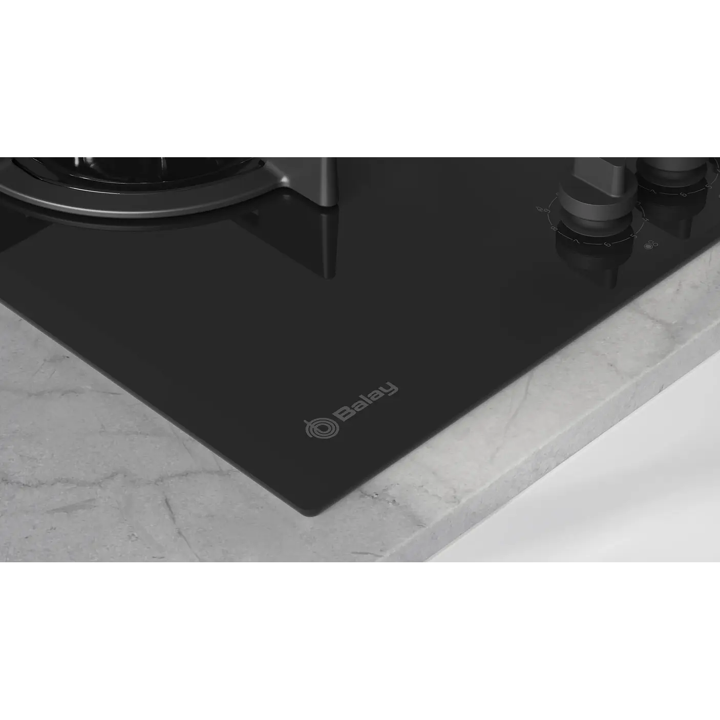Placa de Gas BALAY Cristal Templado Negro 60 cm · 3ETG663RB 4
