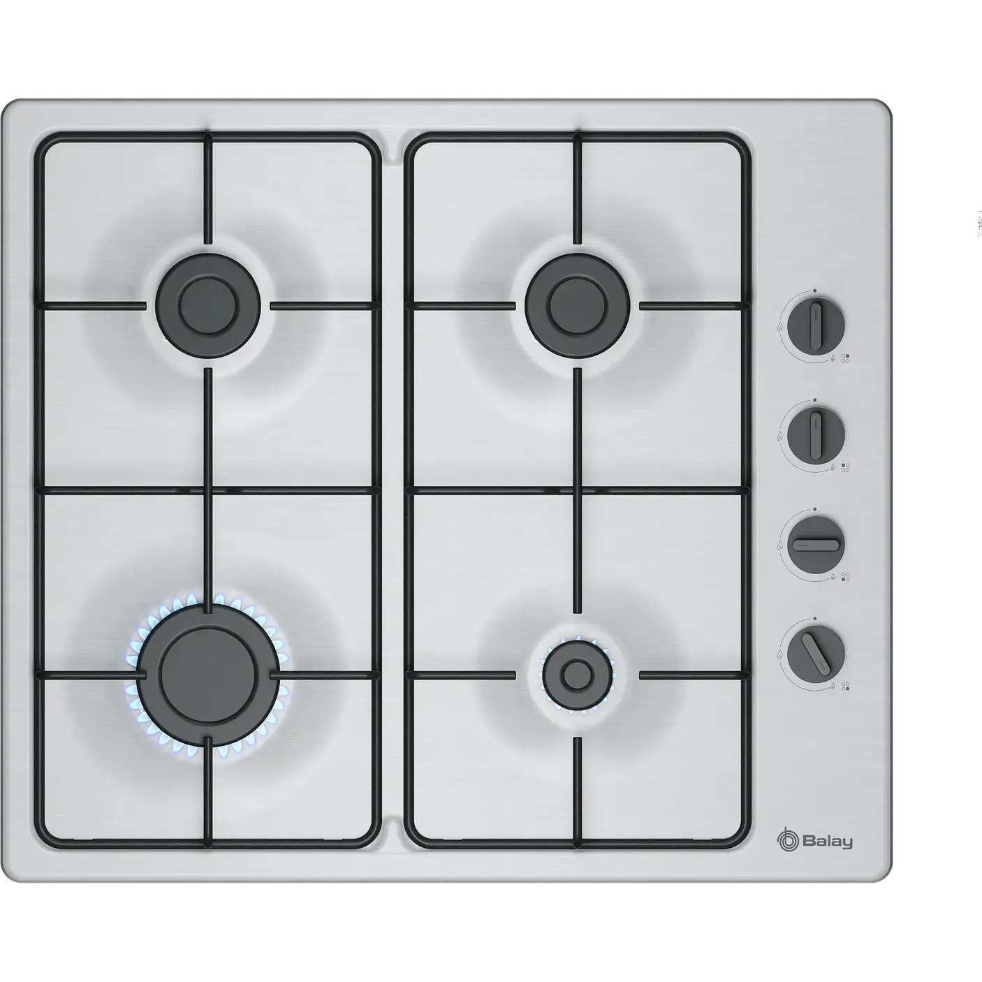 Placa de Gas BALAY Acero 60 cm · 3ETX464BB 1