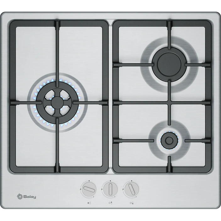 Placa de Gas BALAY Acero 60 cm · 3ETX563CB 1