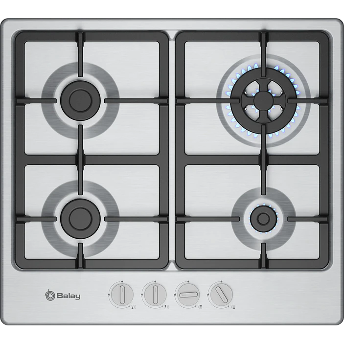 Placa de Gas BALAY Acero 60 cm · 3ETX565CB 1