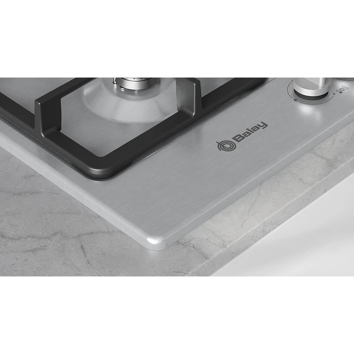 Placa de Gas BALAY Acero 75 cm · 3ETX576CB 3