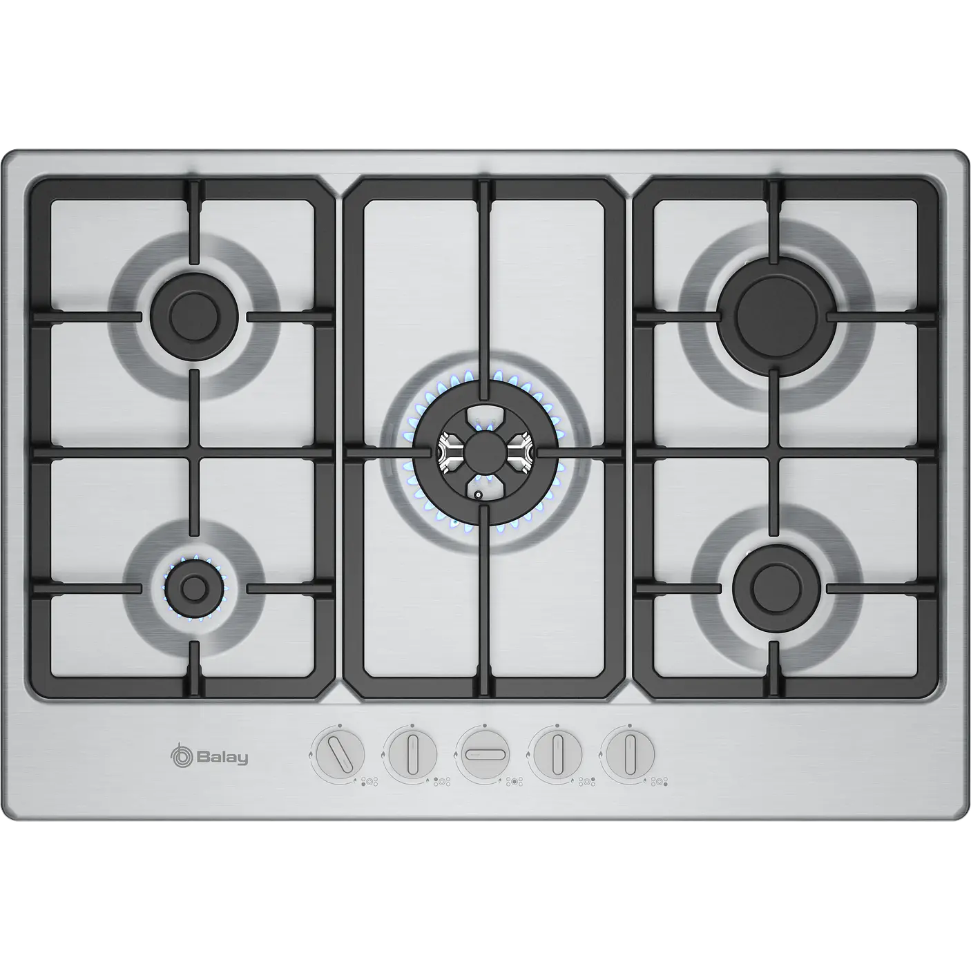 Placa de Gas BALAY Acero 75 cm · 3ETX576CB 1