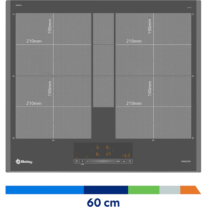 Placa de Inducción BALAY Gris Antracita 60 cm Sin Perfiles · 3EB960AH 5