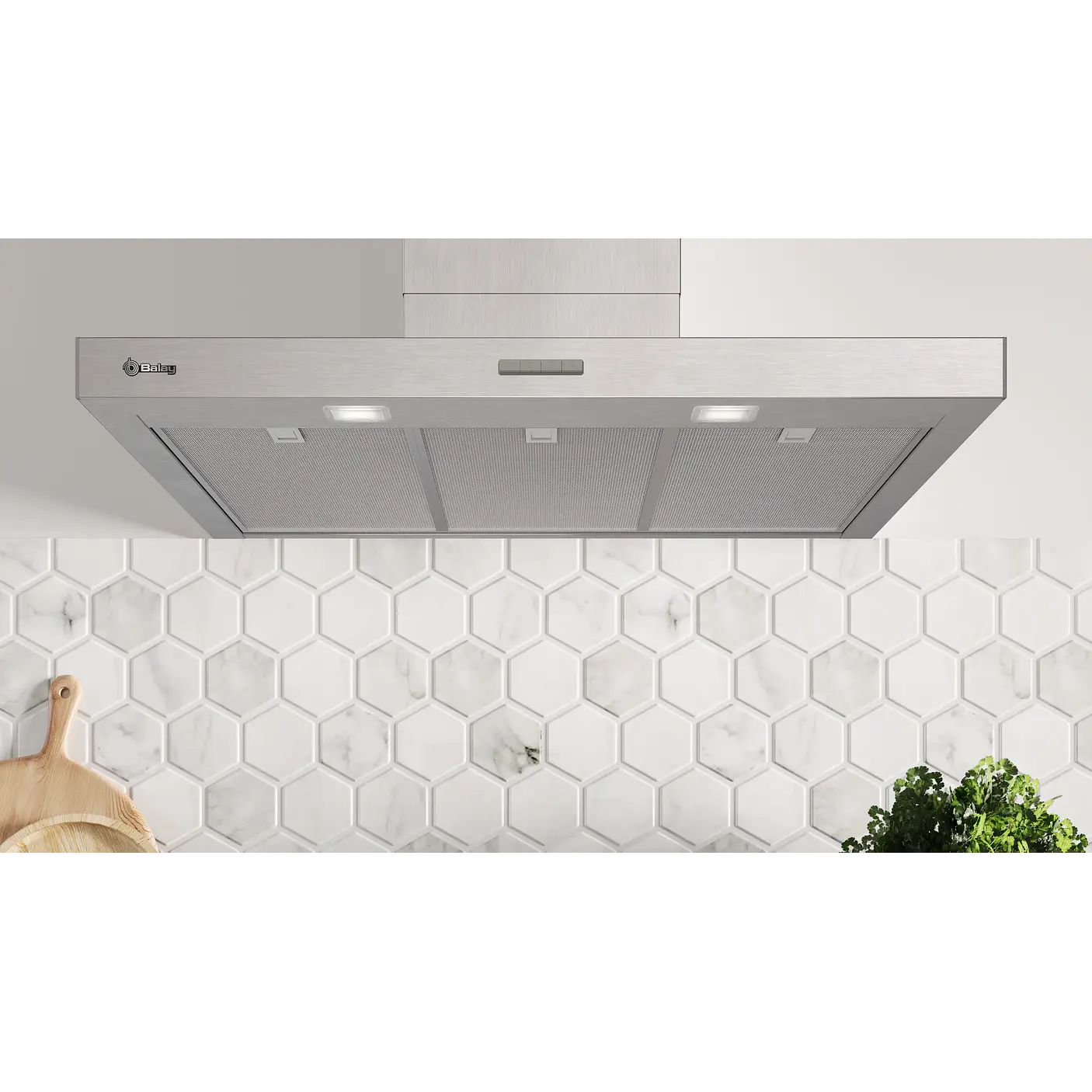 Campana decorativa de pared box BALAY 90 cm · 3BC895MX 6