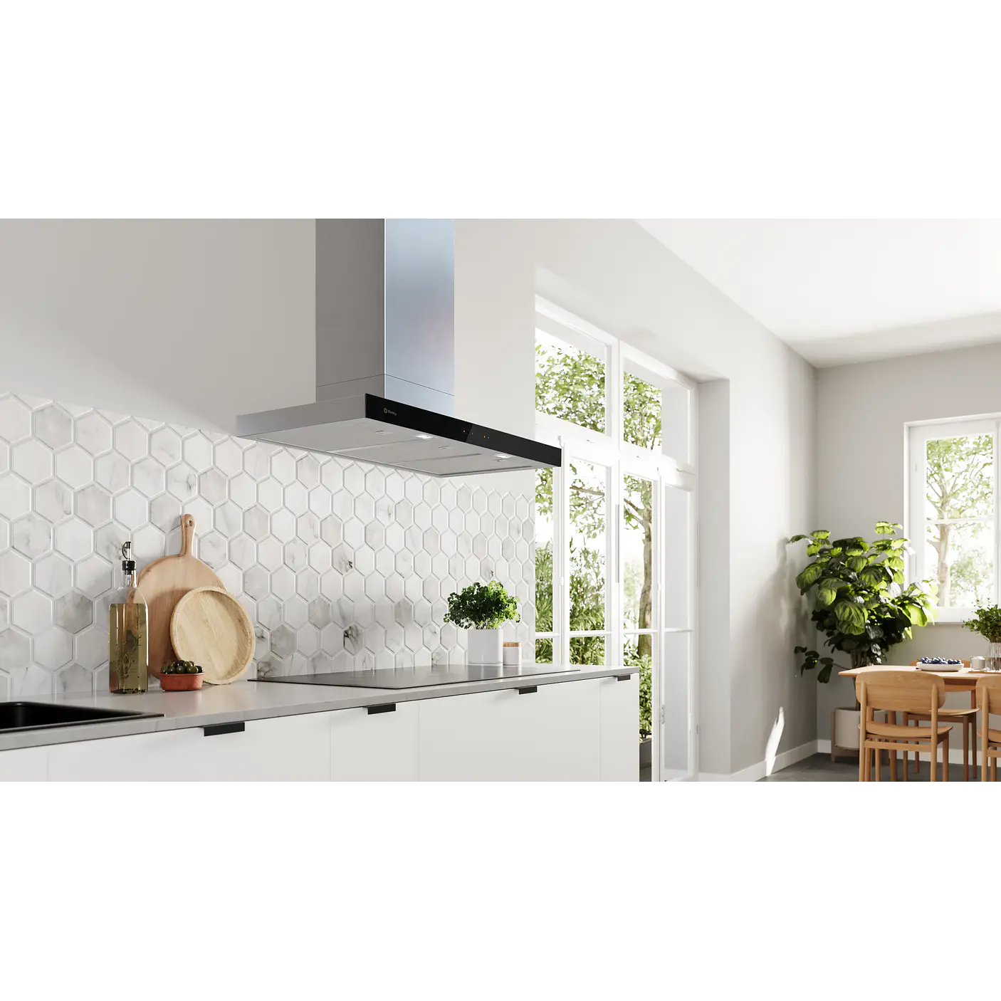 Campana decorativa de pared box BALAY 90 cm · 3BC897GX 5