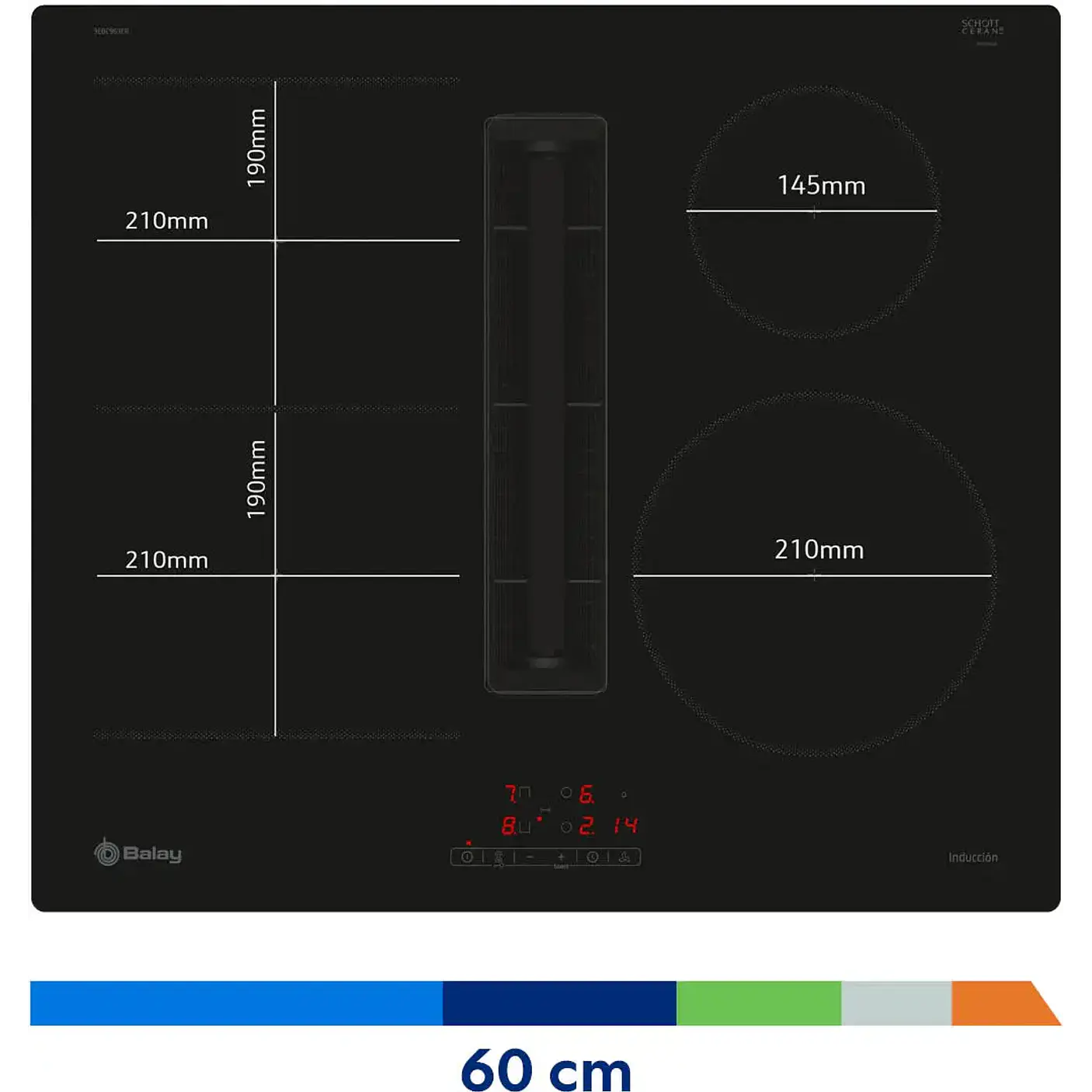 Placa de Inducción con Extractor Integrado BALAY 60 cm · 3EBC963ER 4