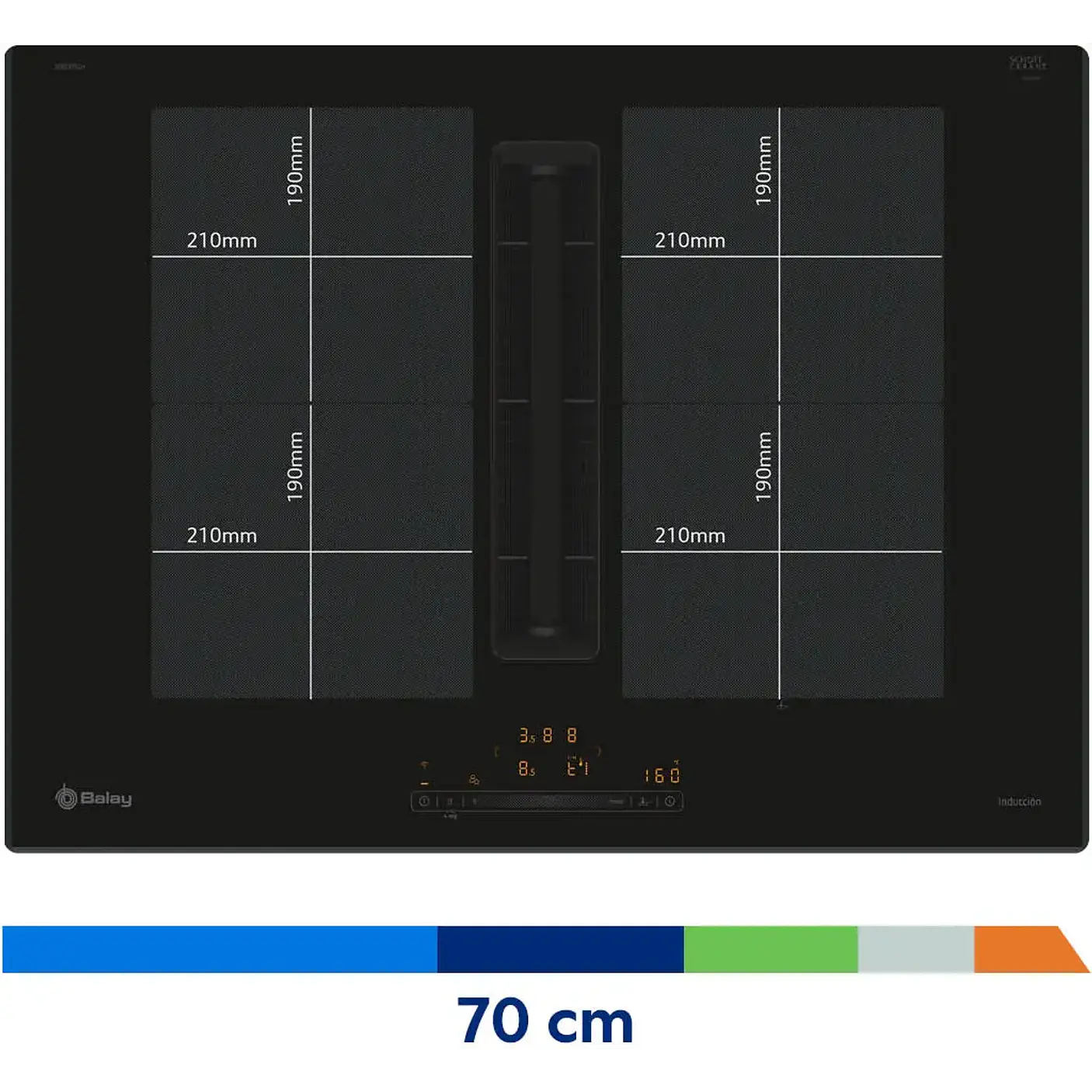 Placa de Inducción con Extractor Integrado BALAY 70 cm · 3EBC976LH 4
