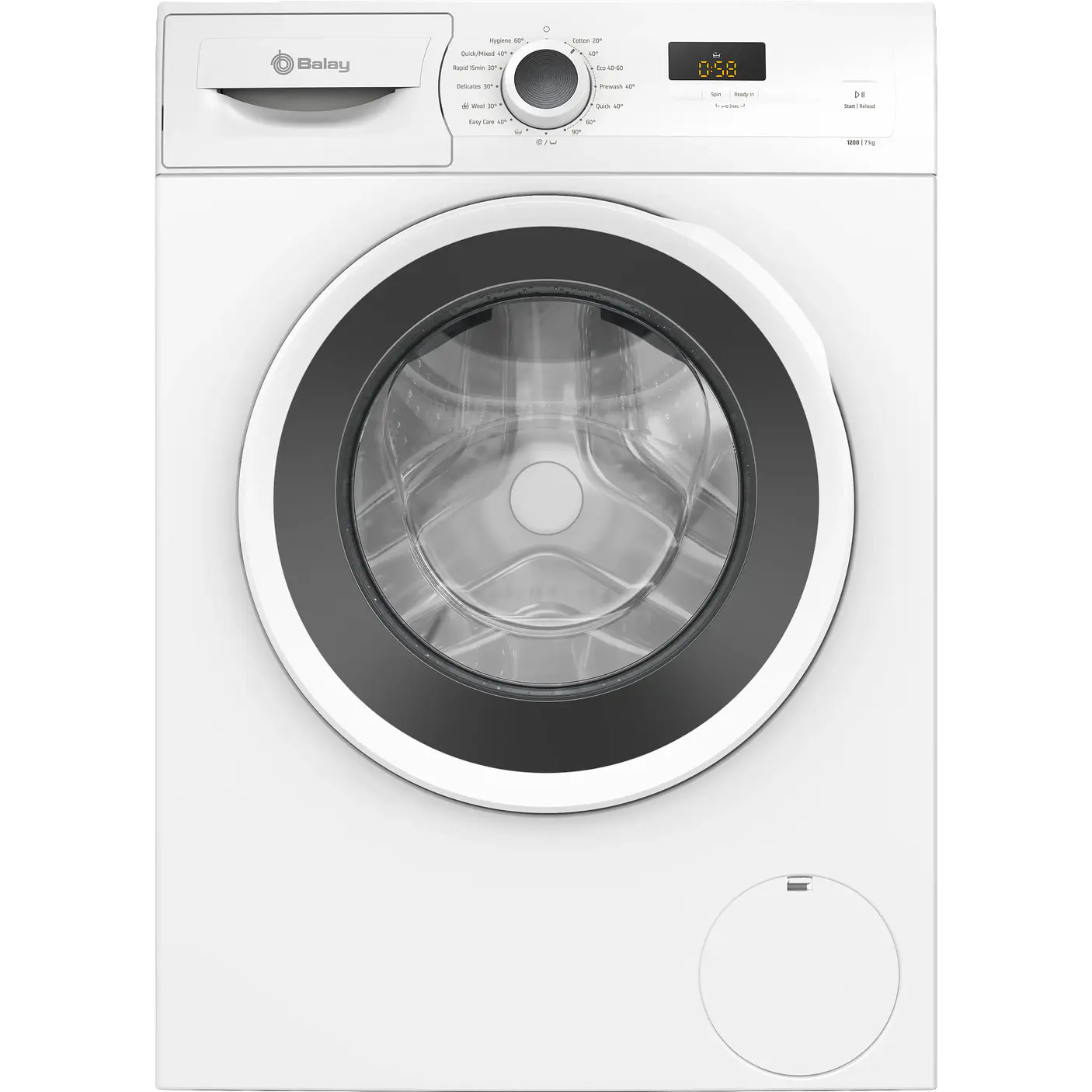 Lavadora, 7 kg, máx. 1200 rpm, Blanco BALAY · 3TS273BA 1