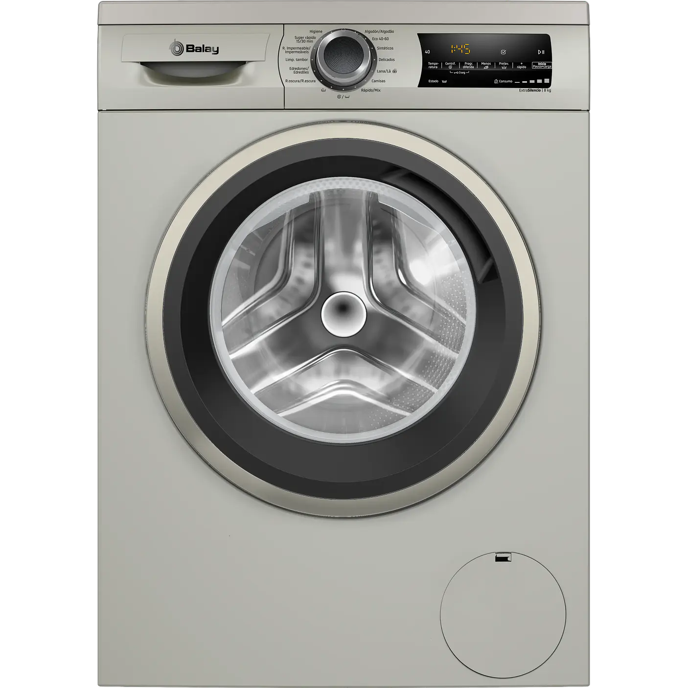 Lavadora, 8 kg, máx. 1400 rpm, Acero antihuellas BALAY · 3TS384XT 1