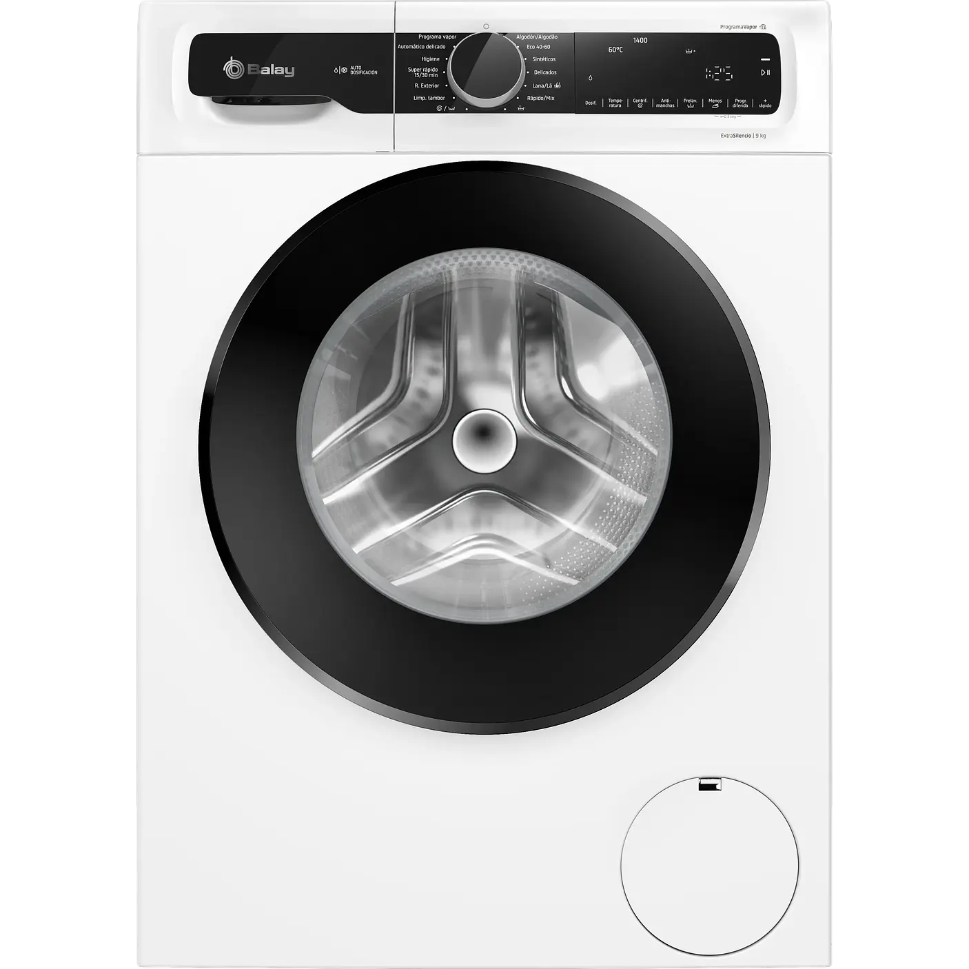 Lavadora con Programa Plancha, 9 kg, máx. 1400 rpm, Blanco BALAY · 3TS395BDS 1