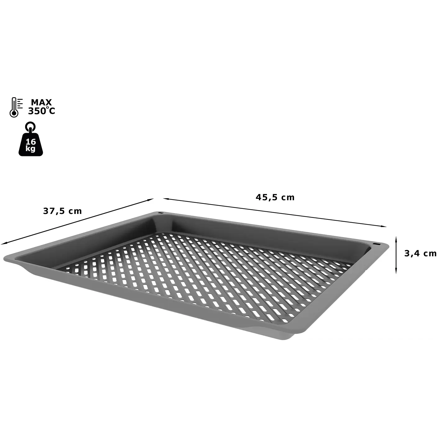 Bandeja multiperforada Freidora de aire, 34 x 455 x 375 mm, Adecuado para el lavavajillas BALAY · 3HZ629070 2