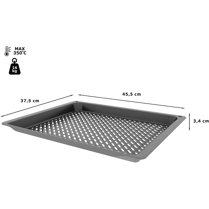Bandeja multiperforada Freidora de aire, 34 x 455 x 375 mm, Adecuado para el lavavajillas BALAY · 3HZ629070 2