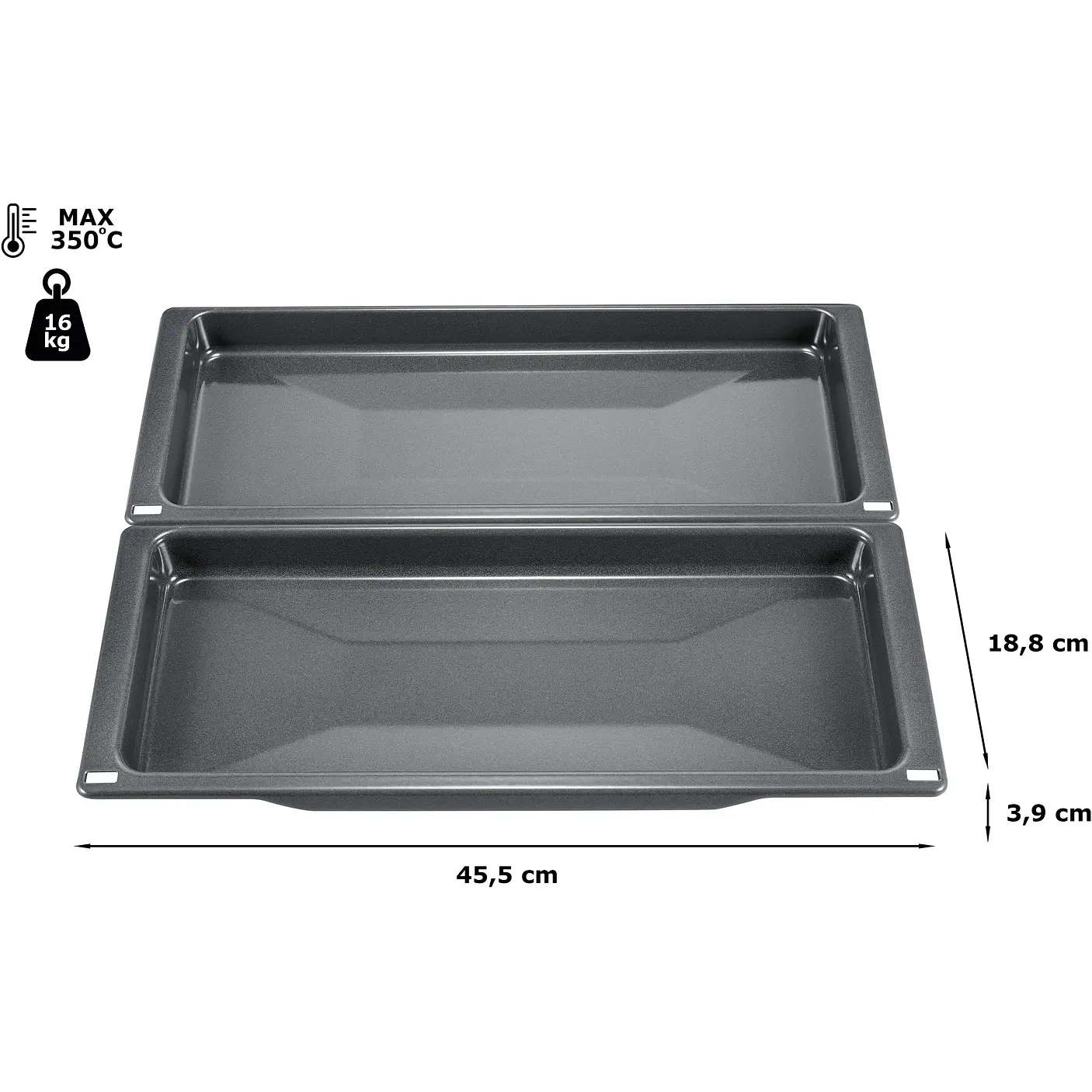 Dos bandejas Twin, 39 x 455 x 188 mm, Adecuado para el lavavajillas BALAY · 3HZ530000 2
