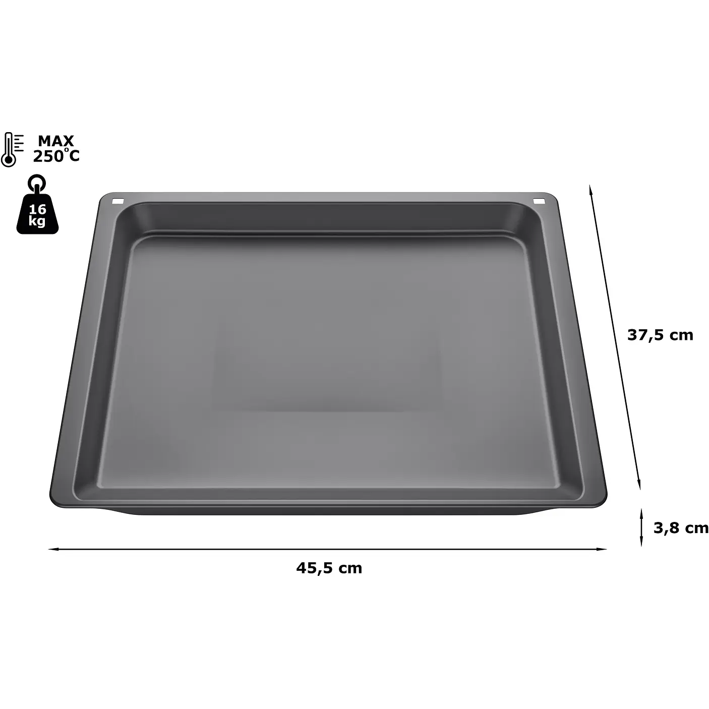 Bandeja universal, 38 x 455 x 375 mm, con recubrimiento antiadherente BALAY · 3HZ532010 2