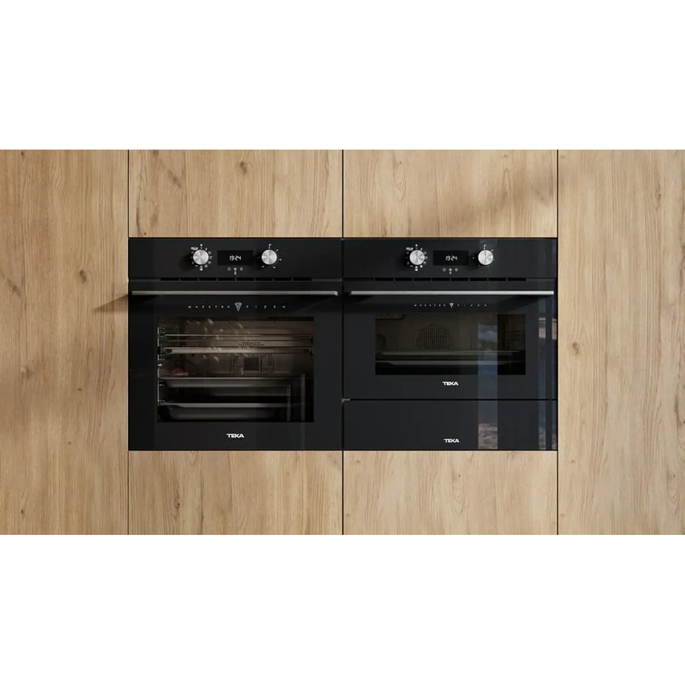 Horno pirolítico compacto con función especial para pizza 340ºC y piedra cerámica - TEKA 11