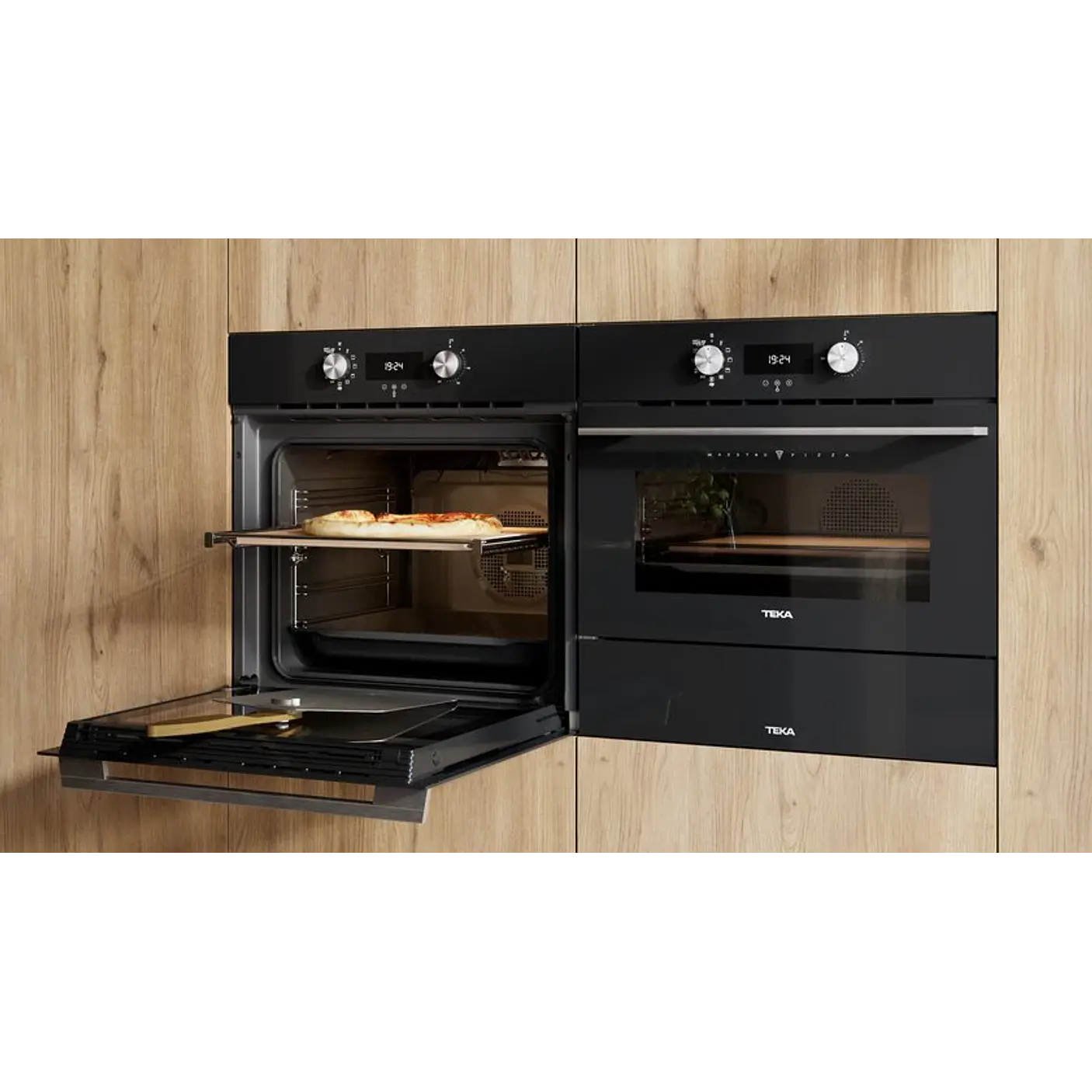 Horno pirolítico con función especial para pizza 340ºC y piedra cerámica - TEKA  8