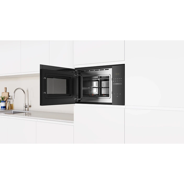 Microondas integrable con grill 59 x 38 cm Cristal negro, Negro - BALAY 4