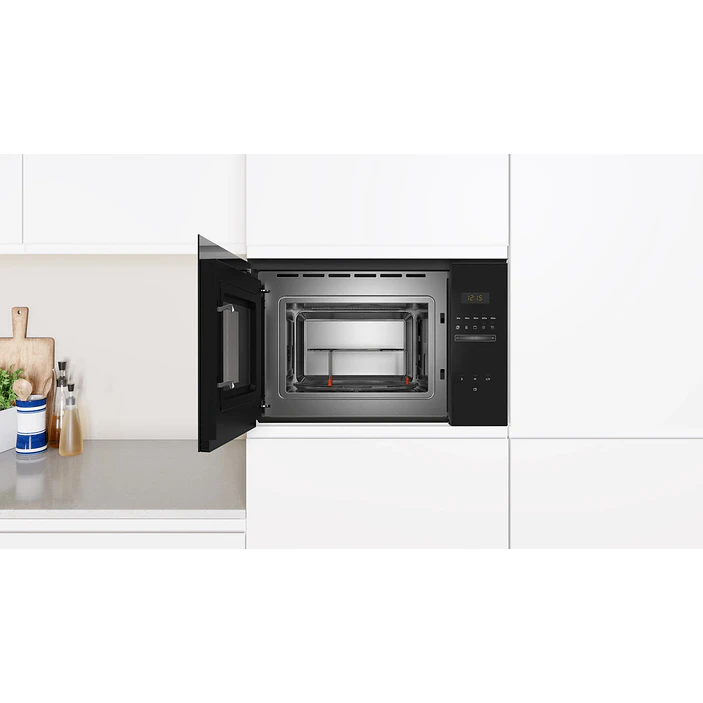 Microondas integrable con grill 59 x 38 cm Cristal negro, Negro - BALAY 3