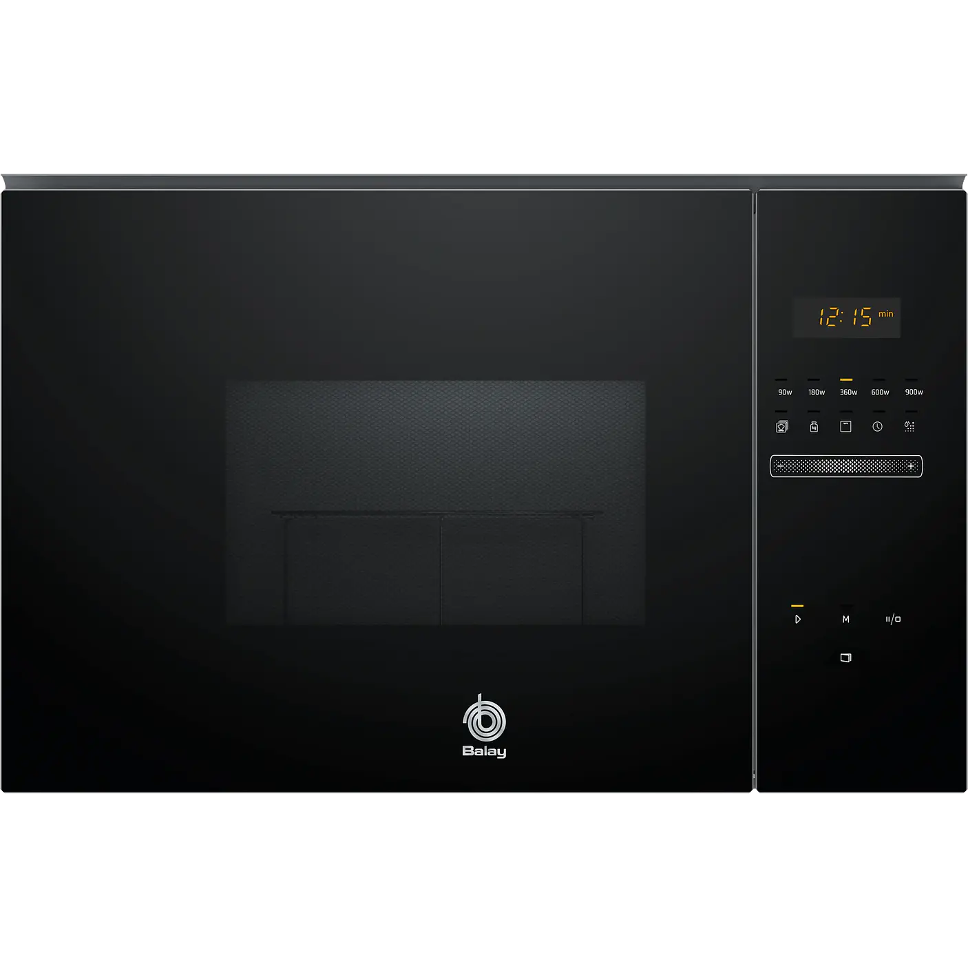 Microondas integrable con grill 59 x 38 cm Cristal negro, Negro - BALAY 1