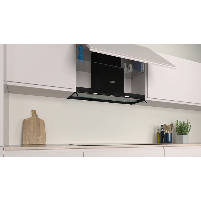 Campana decorativa integrable 90 cm Cristal transparente, Negro mate - BALAY 4