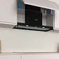 Campana decorativa integrable 90 cm Cristal transparente, Negro mate - BALAY - Miniatura 4