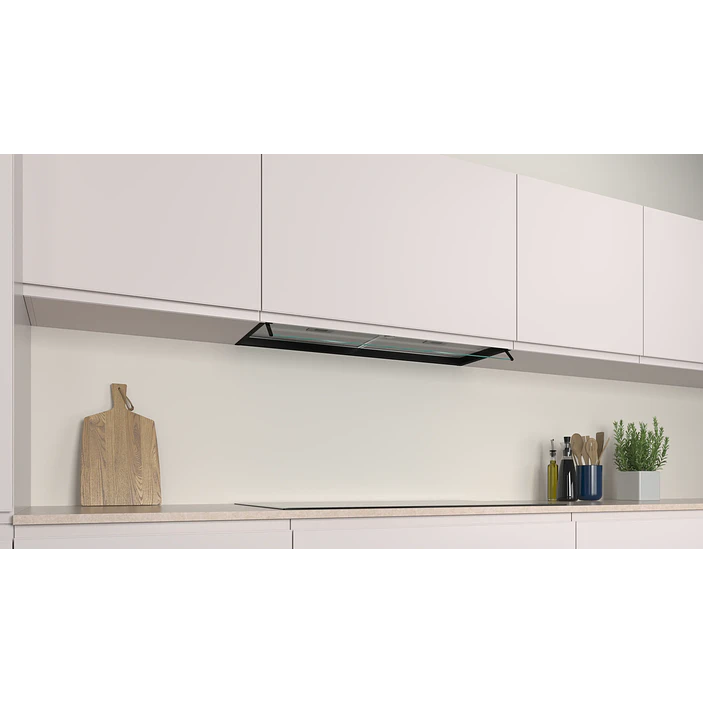 Campana decorativa integrable 90 cm Cristal transparente, Negro mate - BALAY 5