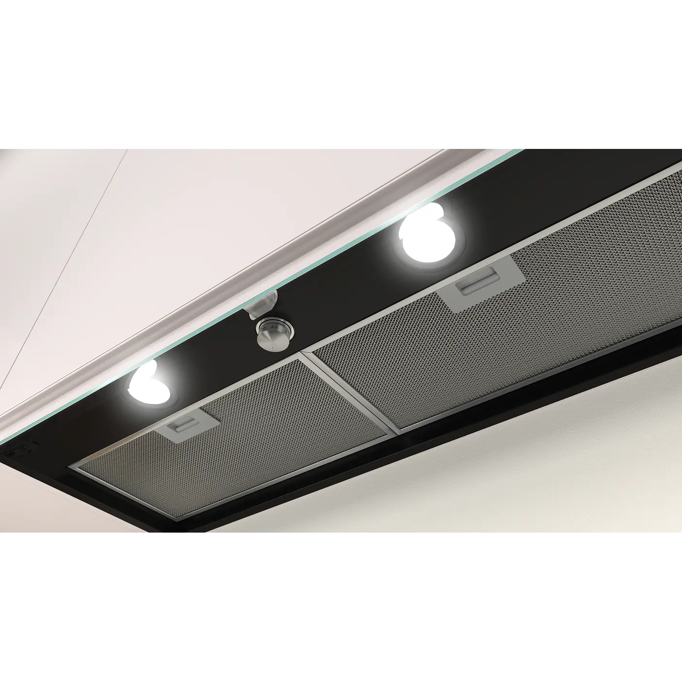 Campana decorativa integrable 90 cm Cristal transparente, Negro mate - BALAY 3
