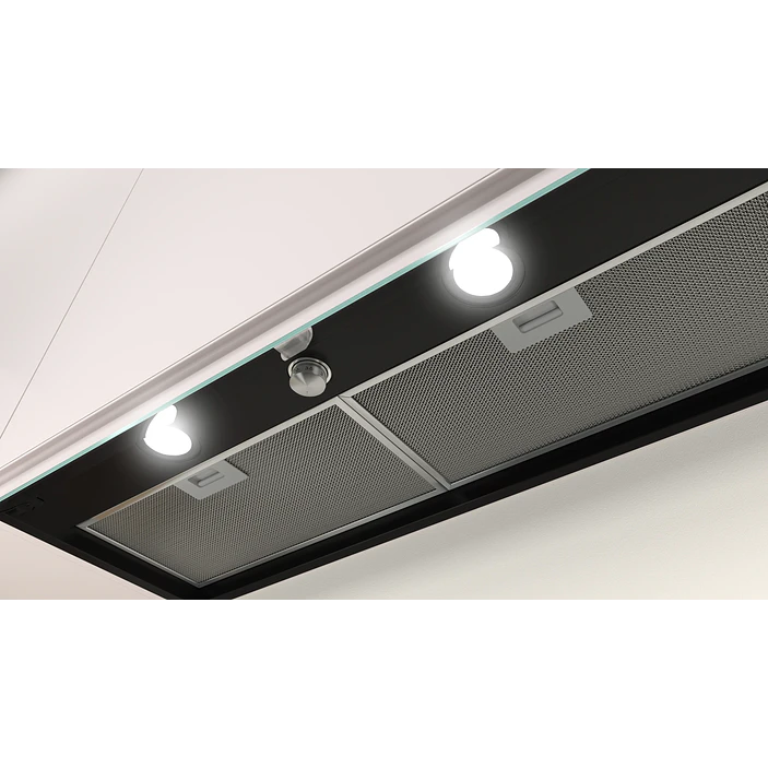 Campana decorativa integrable 90 cm Cristal transparente, Negro mate - BALAY 3