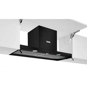 Campana decorativa integrable 90 cm Cristal transparente, Negro mate - BALAY