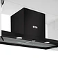 Campana decorativa integrable 90 cm Cristal transparente, Negro mate - BALAY - Miniatura 1