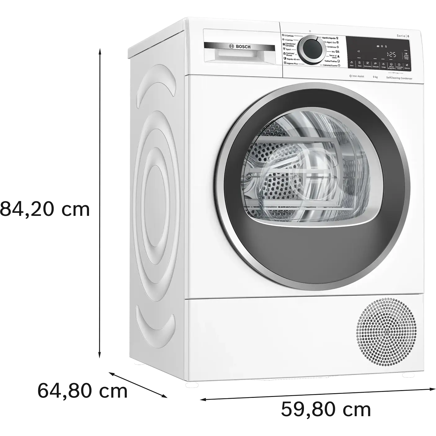 Secadora con bomba de calor 9 kg Serie 6 WQG245A0ES - BOSCH 5