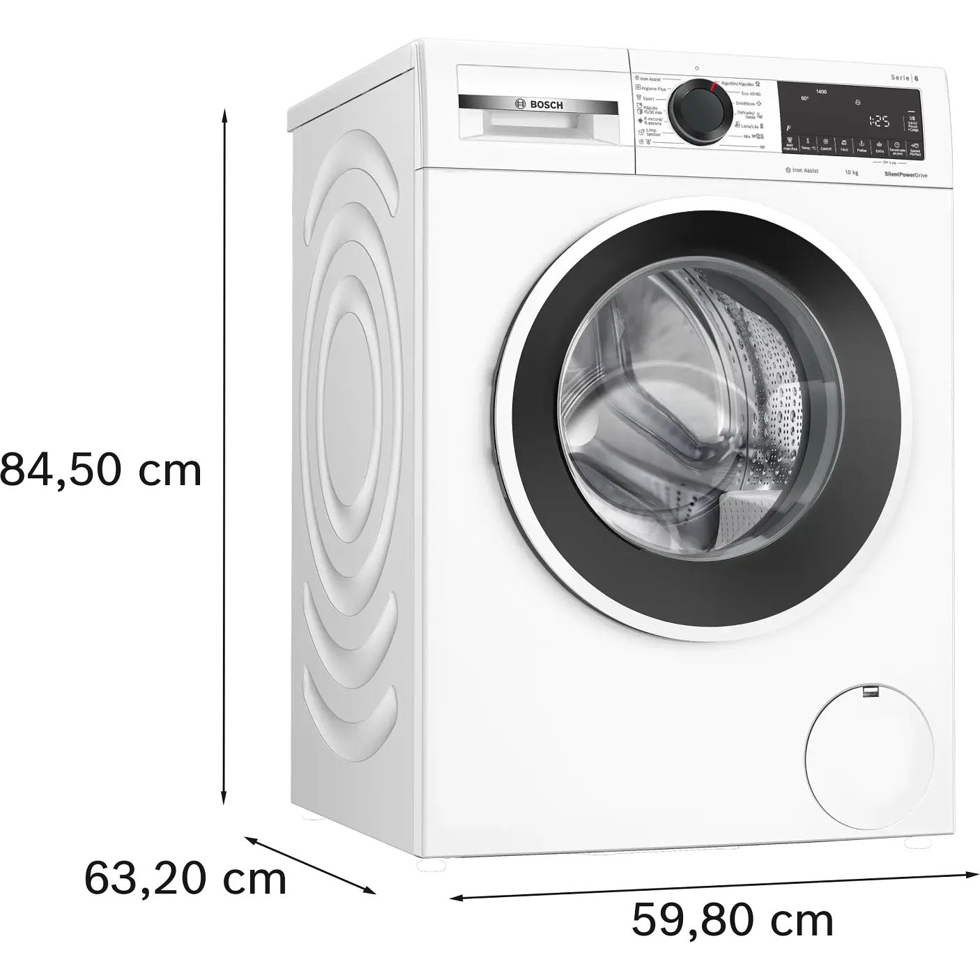 Lavadora de carga frontal 10 kg máx. 1400 rpm Serie 6 WGG254ZBES - BOSCH 7