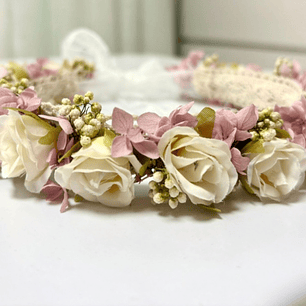 Tocado comunion rosas