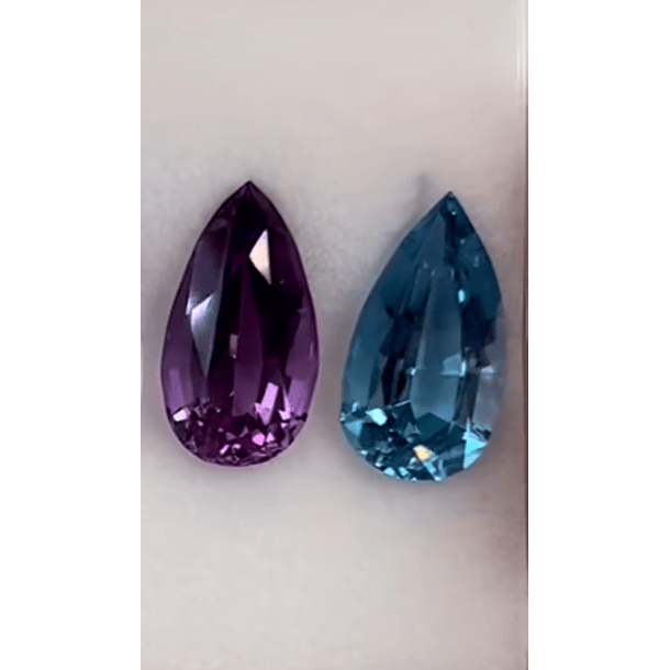 Duo de gemas-Amatista y Topacio London Blue-12.25ct-20x11mm-AAAA 