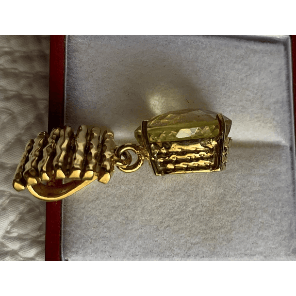 Anillo talla 8 en oro amarillo de 14k de  Cuarzo limón oval 14.2x12x7mm 7.15ct 