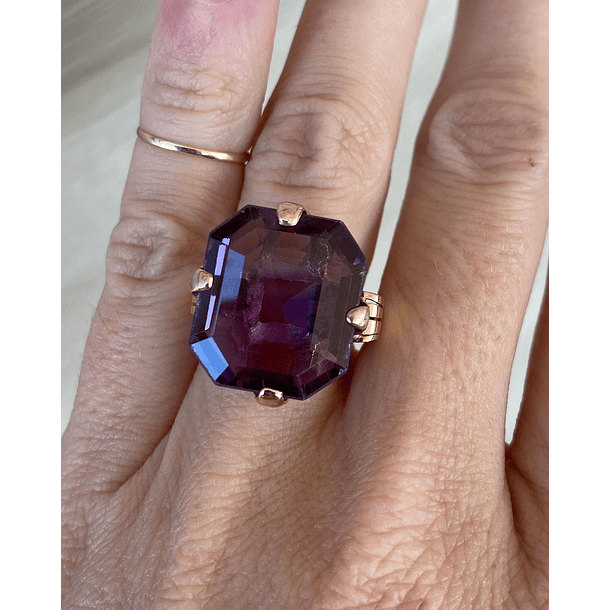 ANILLO EN ORO DE 18K CON LAPIZLAZULI. TALLA 9.5 