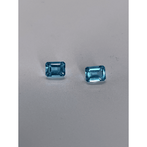 Par de Topacio Azul-3.75ct-7.9x5.8mm 
