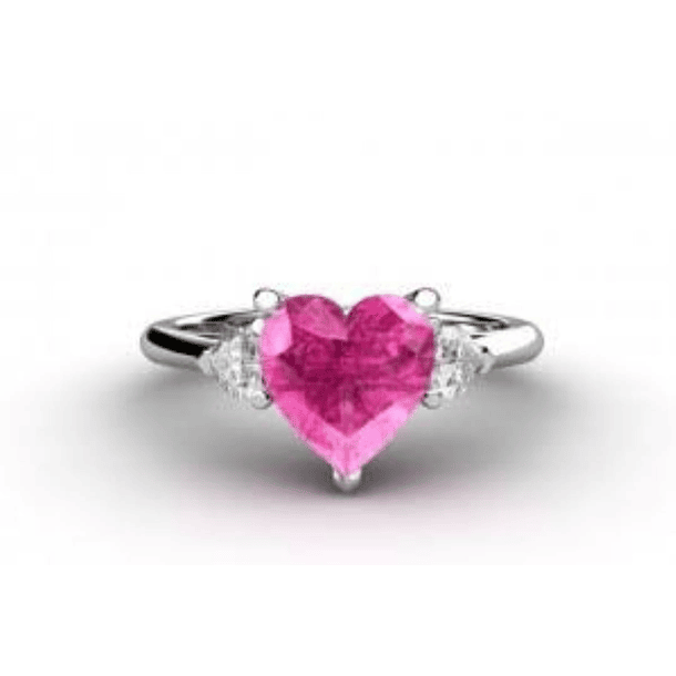 Anillo de plata ley 925 talla 5.5-con topacio imperial y moissanitas.  