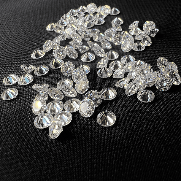 Lote de 5 Moissanitas-0.10ct-3.50mm 