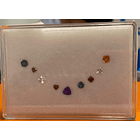 Set Trillón-01 citrino-0, 25 ct-3, 9x3,9mm -01 topacio blanco c/trillón -01 granate rojo c/octágono 3x3mm 0.15ct -01 topacio london blue corazón 0.10ct 4x4mm-01 Amatista trillón 0.40ct 5. 345.3mm -01  1