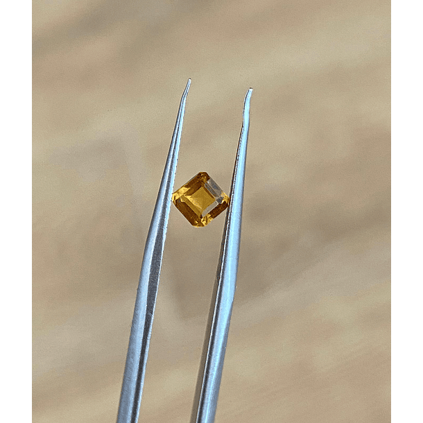 Citrino C/asscher-4mm-0.35ct 