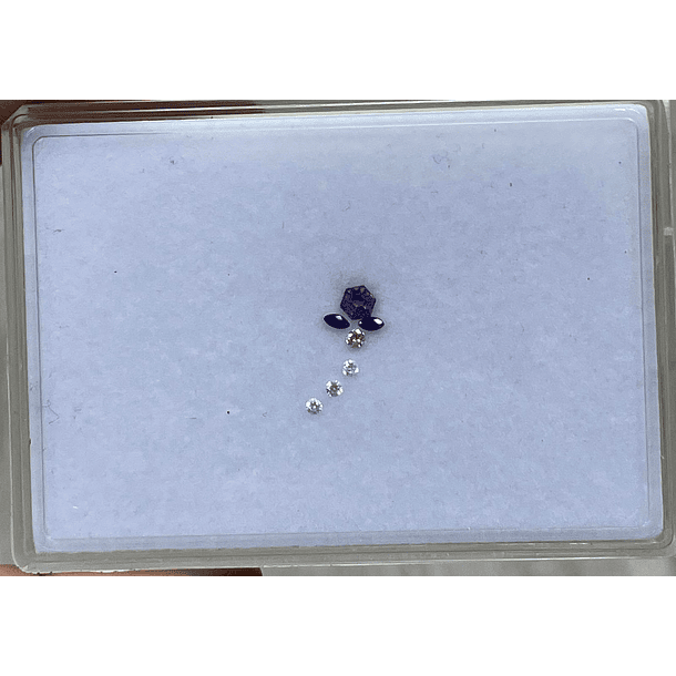 SET TULIPAN Amatista hexágono, zafiros y citrinos  