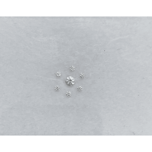 Lote de 6 Moissanitas Redondas 2mm y 1 Topacio Blanco Redondo de 4mm  