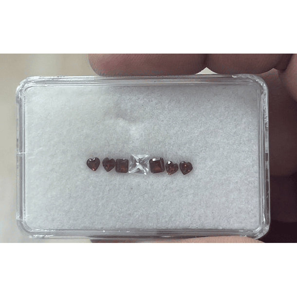 Lote Granates  Rojos y Topacio Blanco 