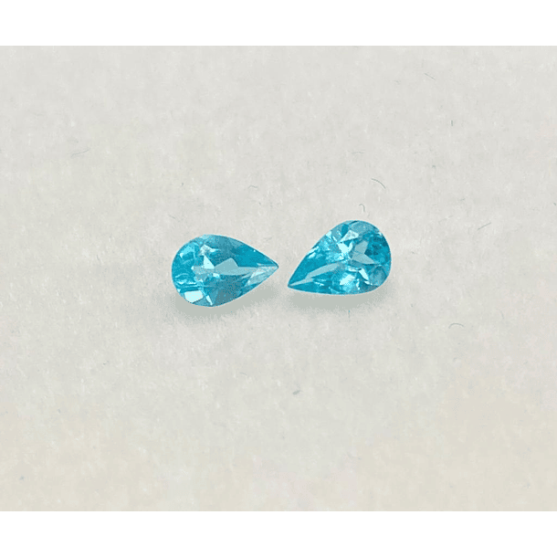Par de Apatito Paraíba-0.80ct-6x4mm 
