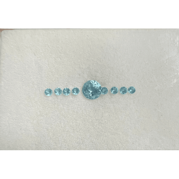 Set Topacio con Paraíbas c/redondo de 3mm 